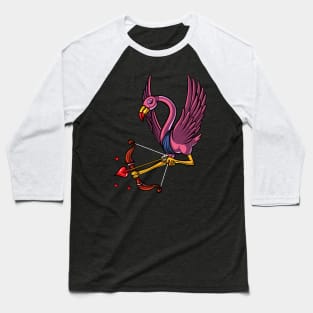 Flamingo Bird Cupid Baseball T-Shirt